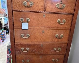 Burled Chest of Drawers