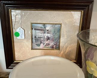 39B. Small Picture – Woman, Porch, Boats