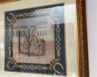 71. Needle Point Man on Horse