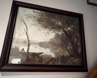 91. Water Scene, Small Boat, 2 People