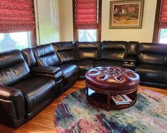Sofa and rug are sold. Ottoman is 50% off