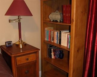Shelving and vintage night stands
