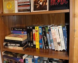 Lots of videos, DVDs, CDs, LPs, cassettes and VHS