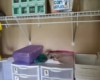 Various storage drawers