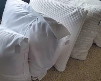 Large group of pillows