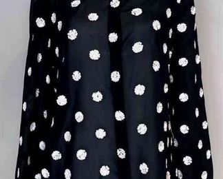 Alice Olivia Black And White Sequin Dot Blouse