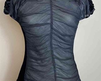 Catherine Malandrino Sheer Silk Blouse 