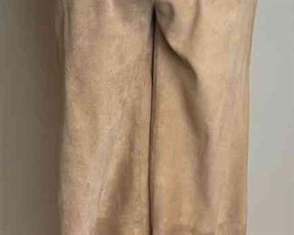 CHANEL 00T Suede GoatSkin Silk Lined Pants