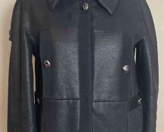 CHANEL 2008 Charcoal 3 4 Sleeve Cropped Jacket