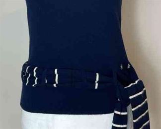 CHANEL Cashmere Sleeveless Navy Blue Sweater