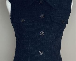 CHANEL Dark Navy Blue Vest