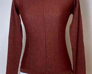 CHANEL Rust Colored Wool Sweater