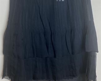 CHANEL Silk Midlength Tiered Skirt