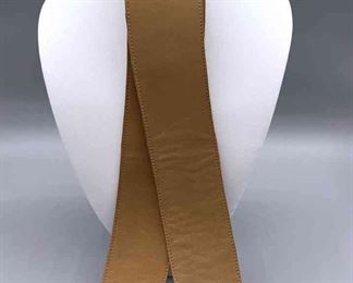 CHANEL Tan Leather Tie