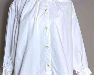 CHANEL White Long Sleeved Blouse