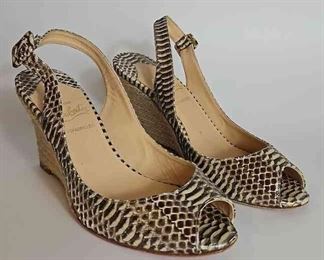 Christian Louboutin Snakeskin Wedges