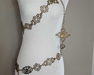 Donna Karan Metallic Belts