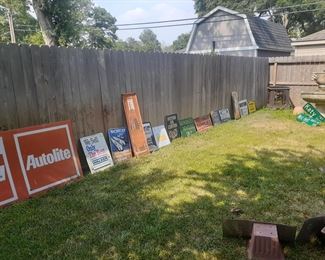 Old Auto Parts Signs