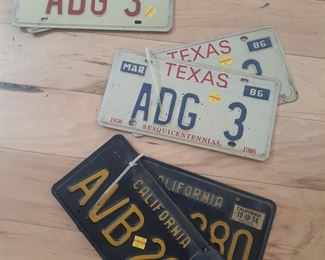 Embossed pairs of license plates. Great year of manufacture plates for classic cars