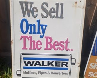 "Walker" muffler sign