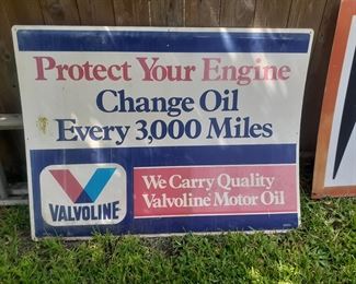Large "Valvoline" oil sign