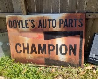 Large "Doyle's Auto Parts" sign