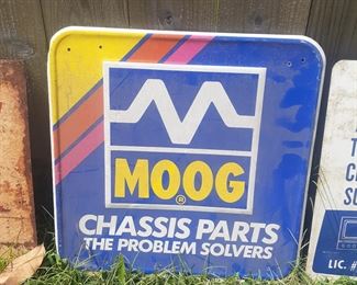 "Moog" Chassis Parts sign