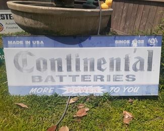"Continental Batteries" sign