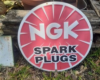 "NKG" Spark Plugs sign