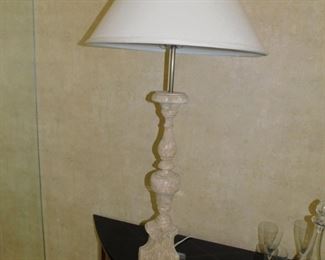 LUCITE BASE DECORATOR LAMP FROM SHOWROOM
