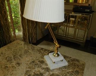 VINTAGE MARBLE BASE DESK LAMP