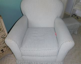 BOUDOIR CHAIR ROCKER WITH OTTOMAN