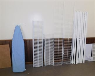 WIRE SHELVING AND IRONING BOARD
