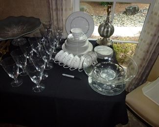 FOSTORIA GLASSWARE & ROYAL DOULTON  "CADENCE" FINE CHINA