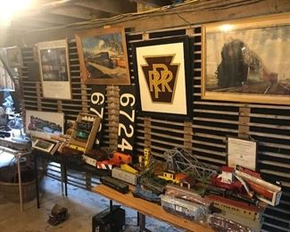 Lionel, toy trains and antique  train art