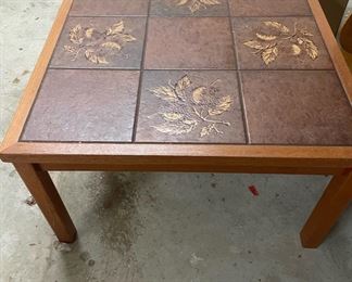 Mid Century Danish Tiled End Table