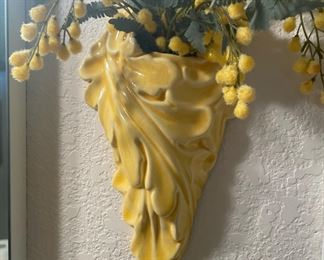 Yellow Ceramic Wall Planter