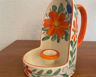 Czech Art Pottery Candle Holder