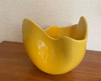 Frankoma Yellow Ceramic Candy Dish - F29