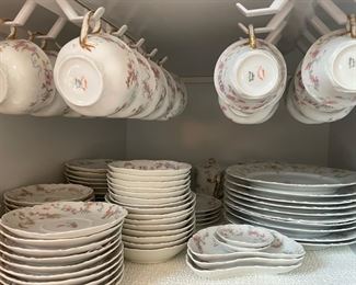 Havilannd Limoges Pink Floral Design Dinnerware Set