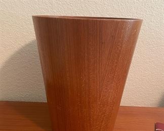 Teak Wood Trash Bin