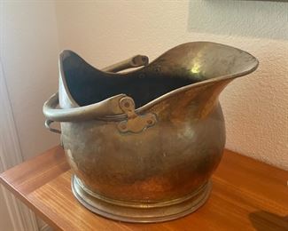 19th Century Brass Coal Scuttle