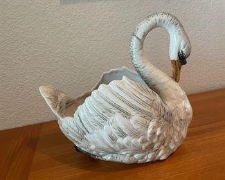 Ceramic Italian Swan Bowl