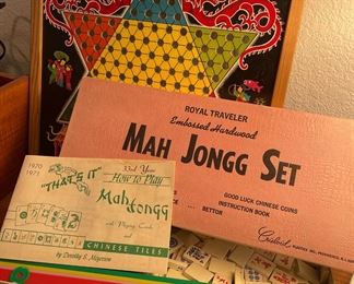 Chinese Checkers Board, Mah Jongg Set