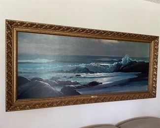 Robert Wood Golden Surf Print