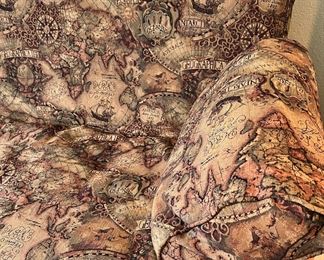 Bed Lounge Sofa with Map Design