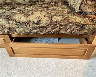 Bed Lounge Sofa with Map Design