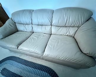 Cream Color Leather Couch