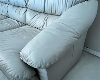 Cream Color Leather Couch