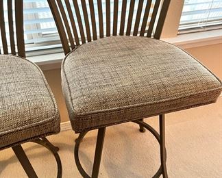 Set of Two Padded Bar Seats